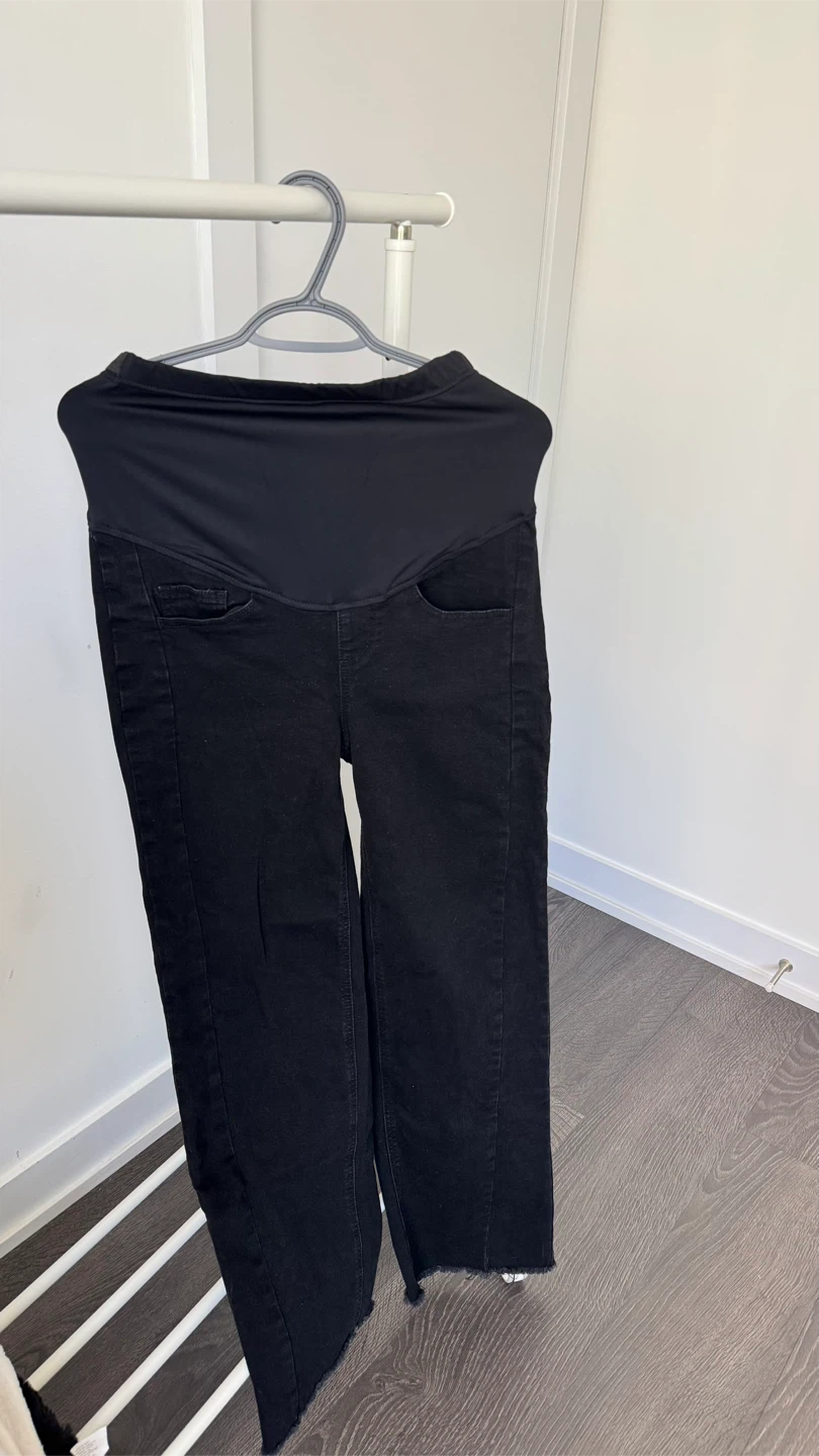 Maternity Wide Leg Jeans - Black - photo 5