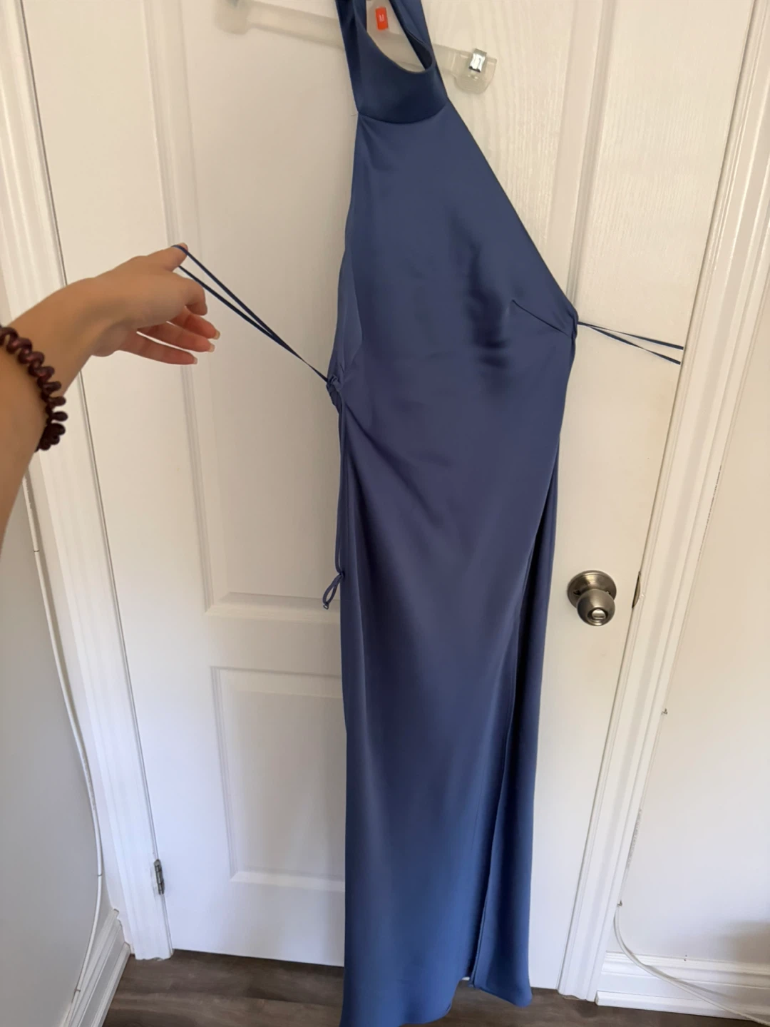 Dynamite Navy Blue Satin Maxi Dress - photo 2