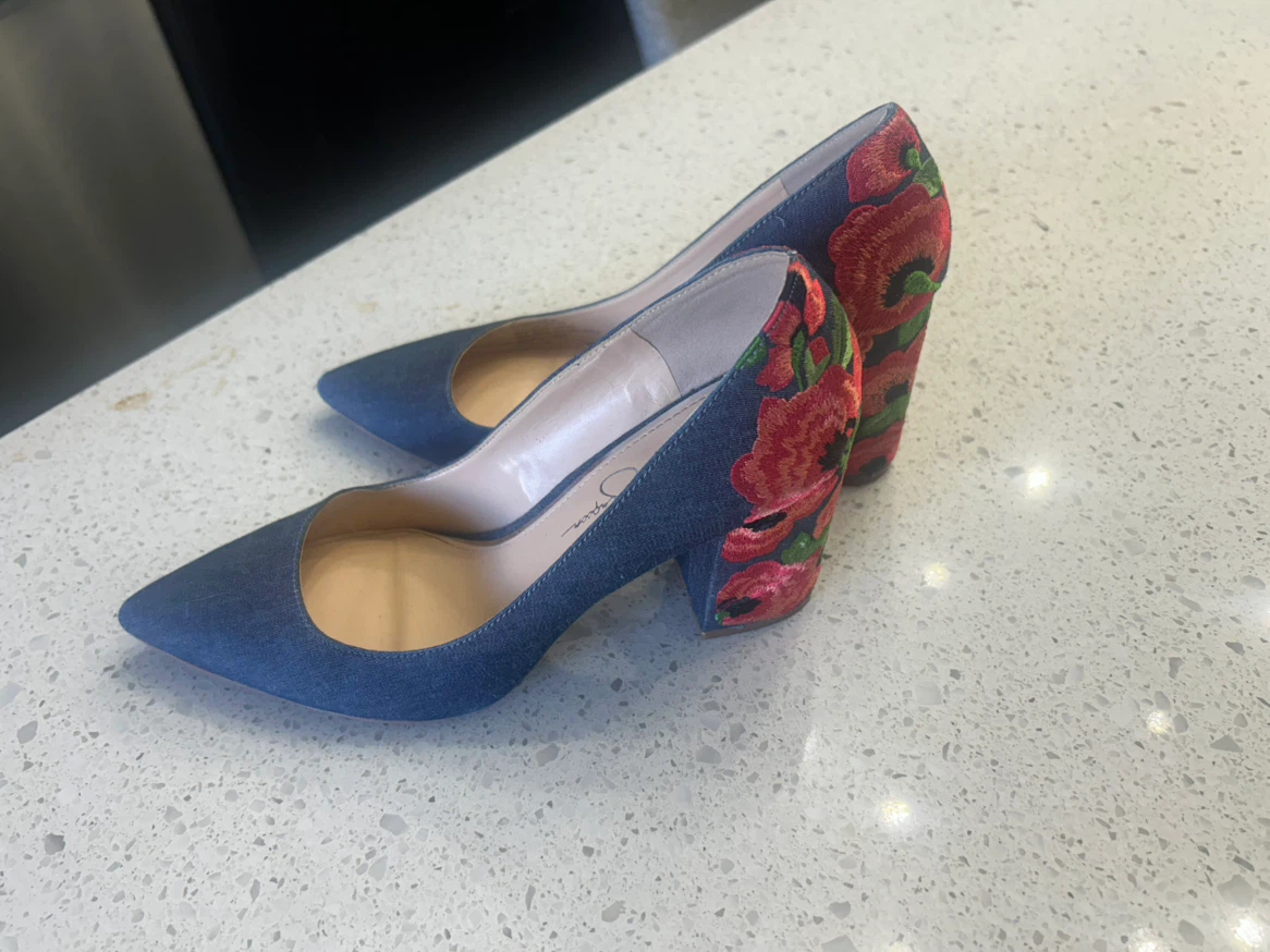 Jessica Simpson embroidered heels size 8/38.5 - photo 3