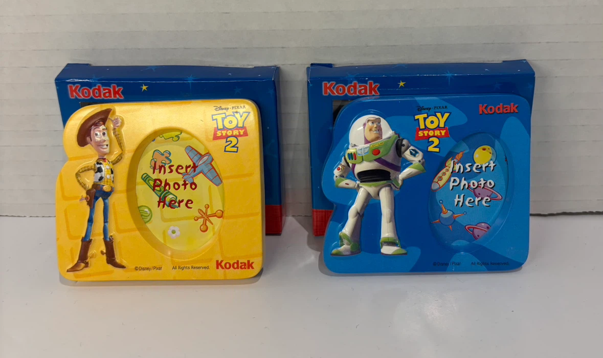 TOY STORY 2 Picture Frames Woody Buzz Lightyear Vintage 1999 New