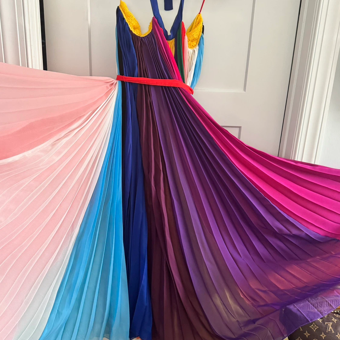Colorful Pleated Maxi Dress - photo 2