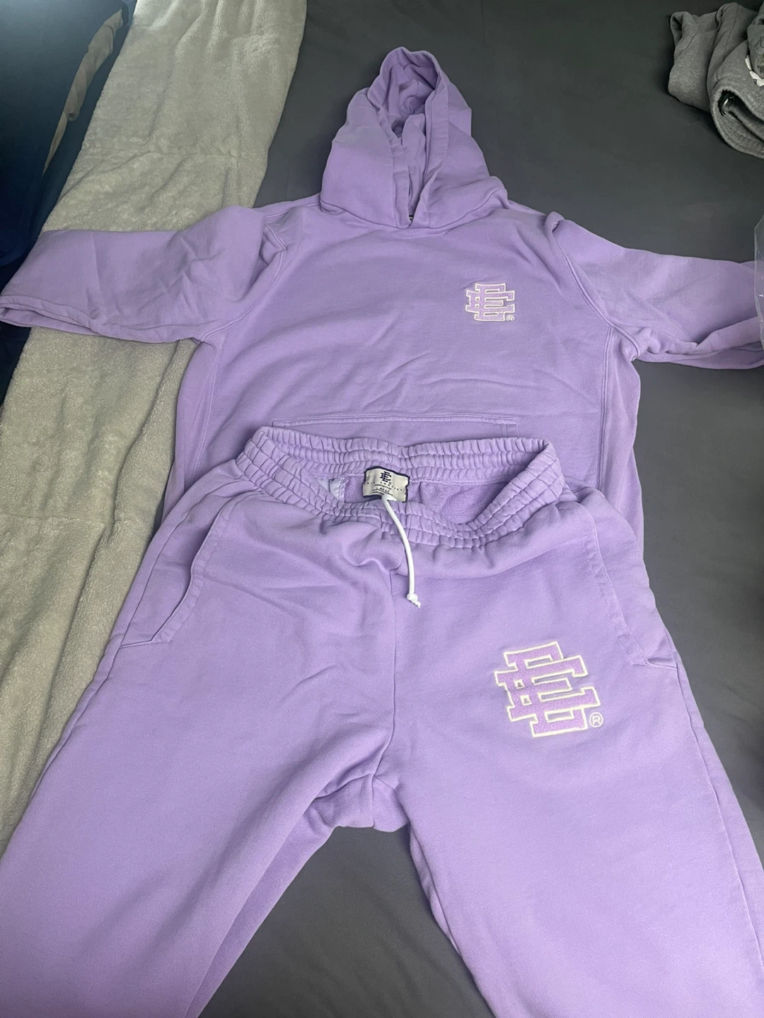 Eric Emanuel Purple Hoodie and Sweatpants Set