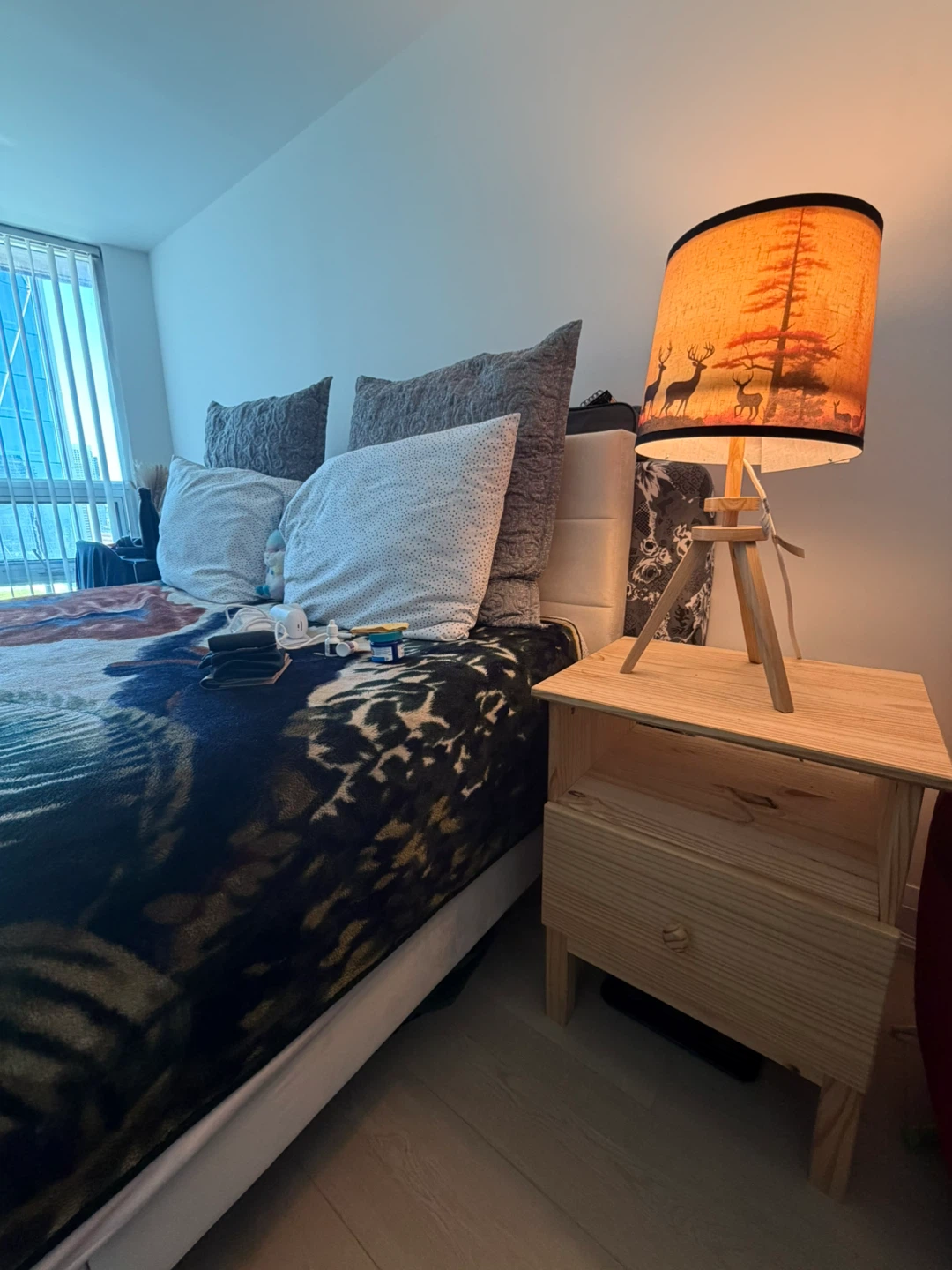 Table Lamp with Forest Scene Shade