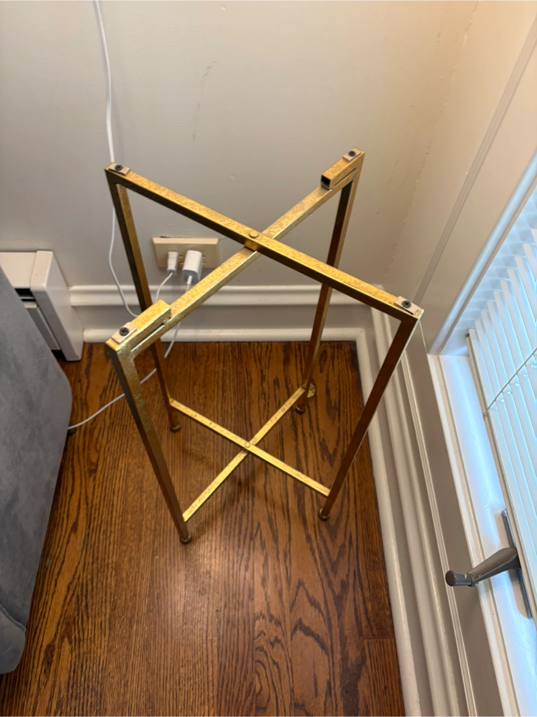 Teal Tray Tables x 2 with Gold Base - photo 3