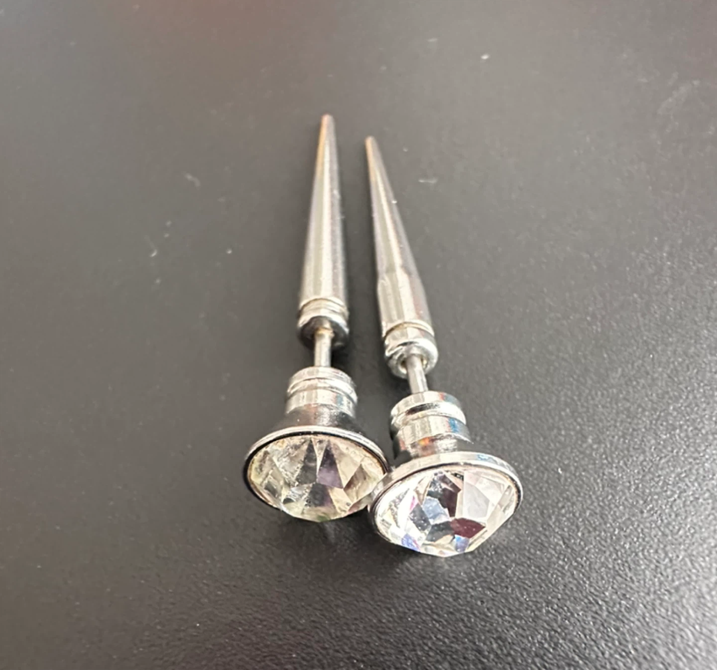 Spike and Crystal Stud Earrings - photo 2