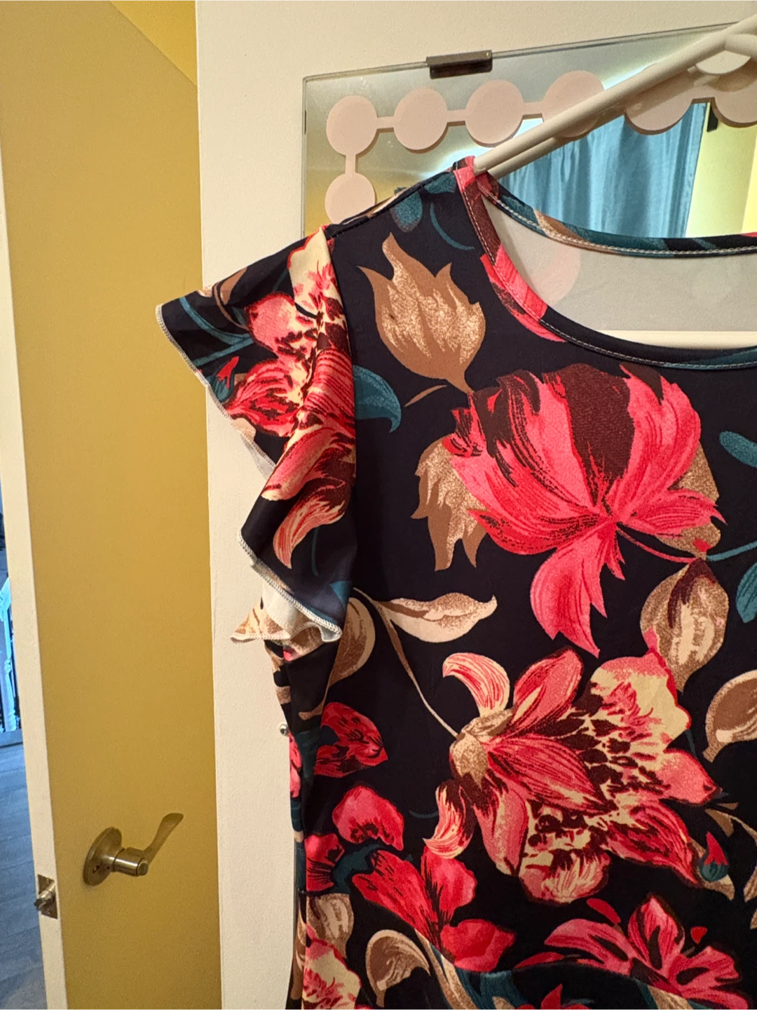 Floral Print Ruffle Sleeve Dress - photo 5