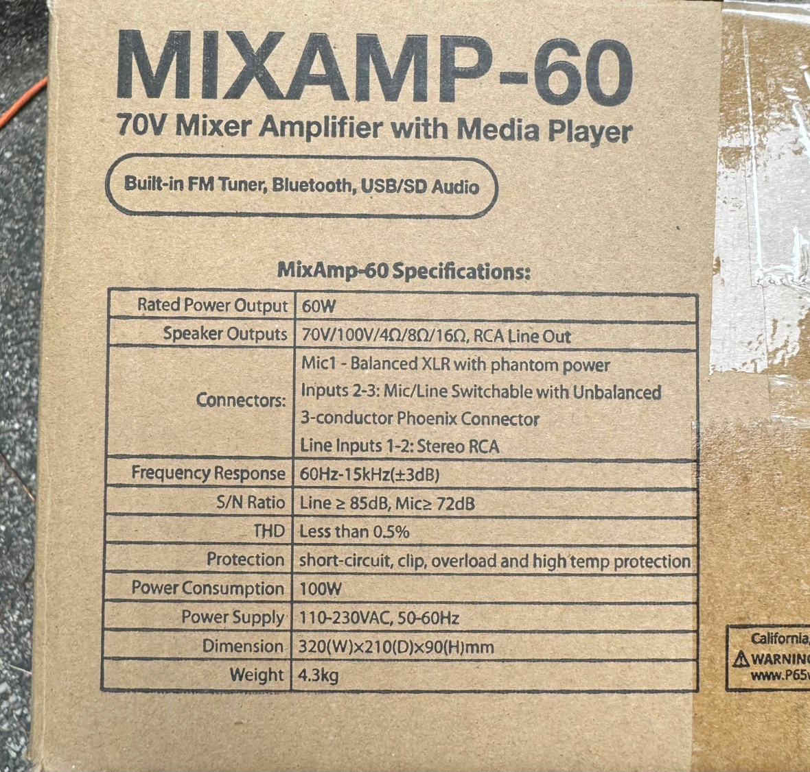 Russound MIXAMP-60 70V Mixer Amplifier - photo 5