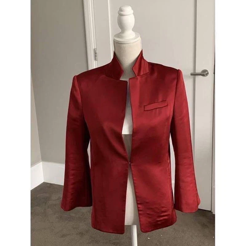 Hunkydory Red Satin Blazer – Size M