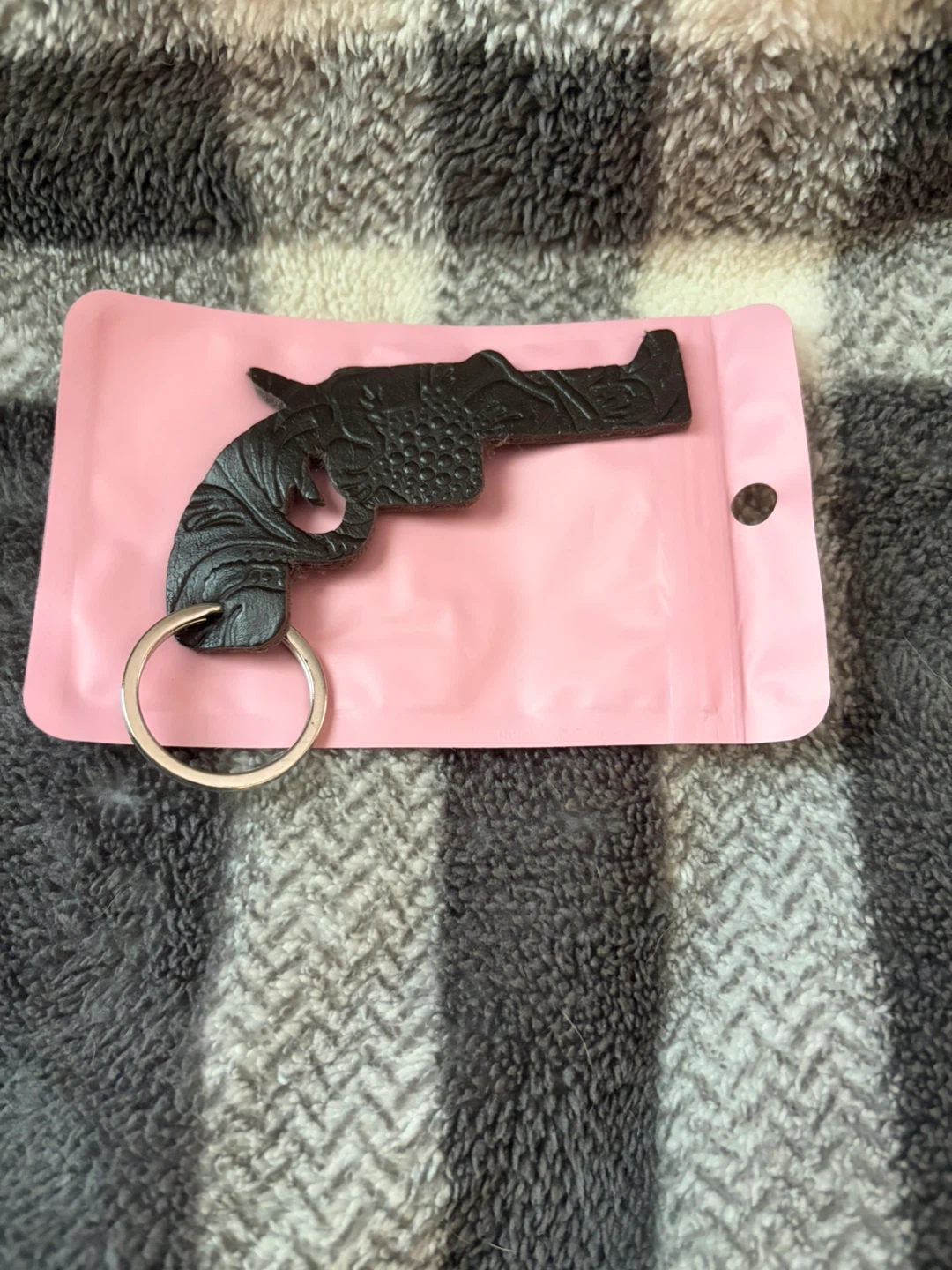 Black Leather Keychain