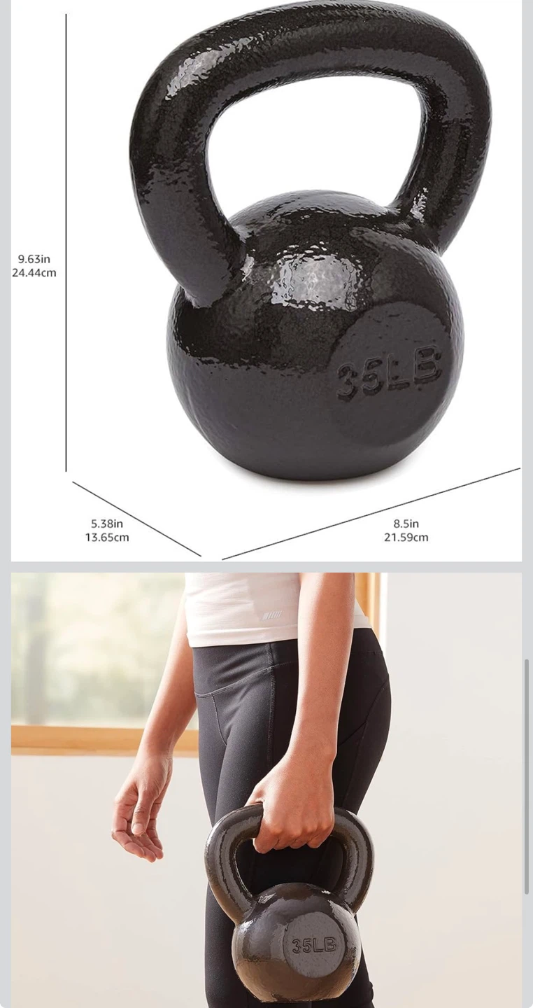 Amazon Basics 35lb Kettlebell