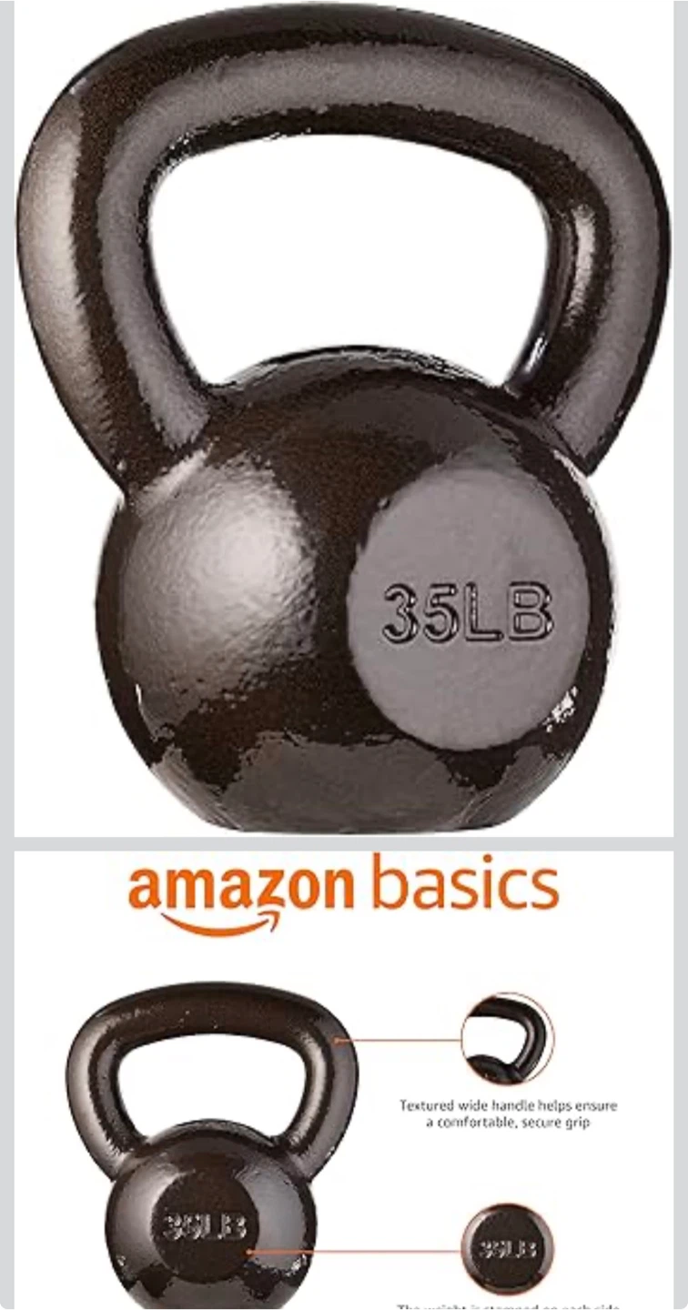 Amazon Basics 35lb Kettlebell - photo 2