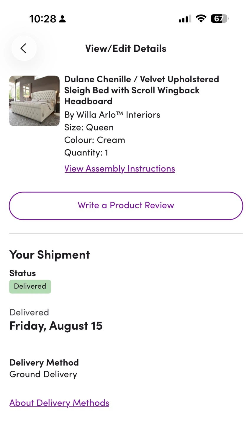 Willa Arlo Dulane Chenille Upholstered Queen Bed