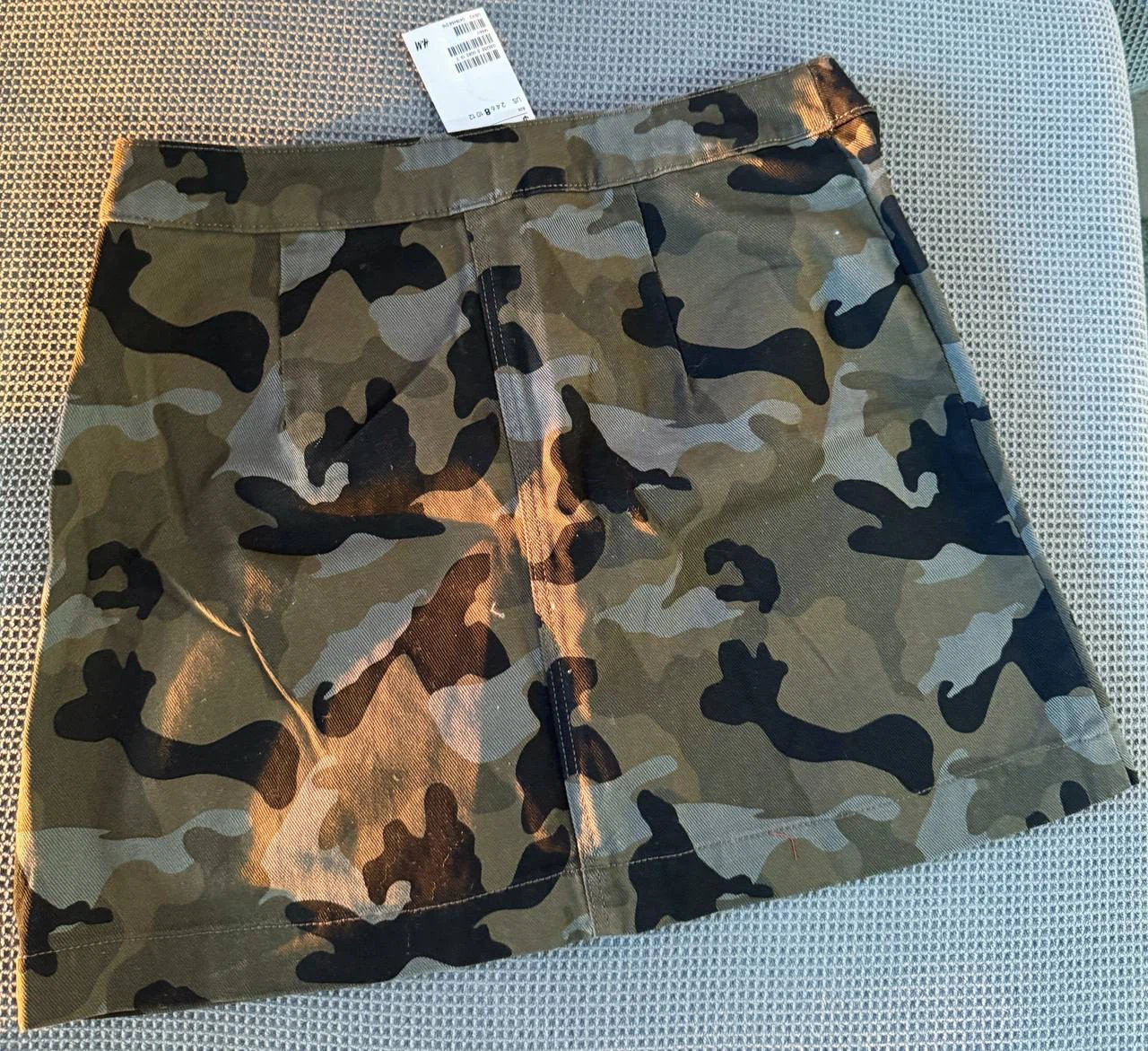 H&M Khaki Military Denim Skirt – Size 8 (M) - photo 3