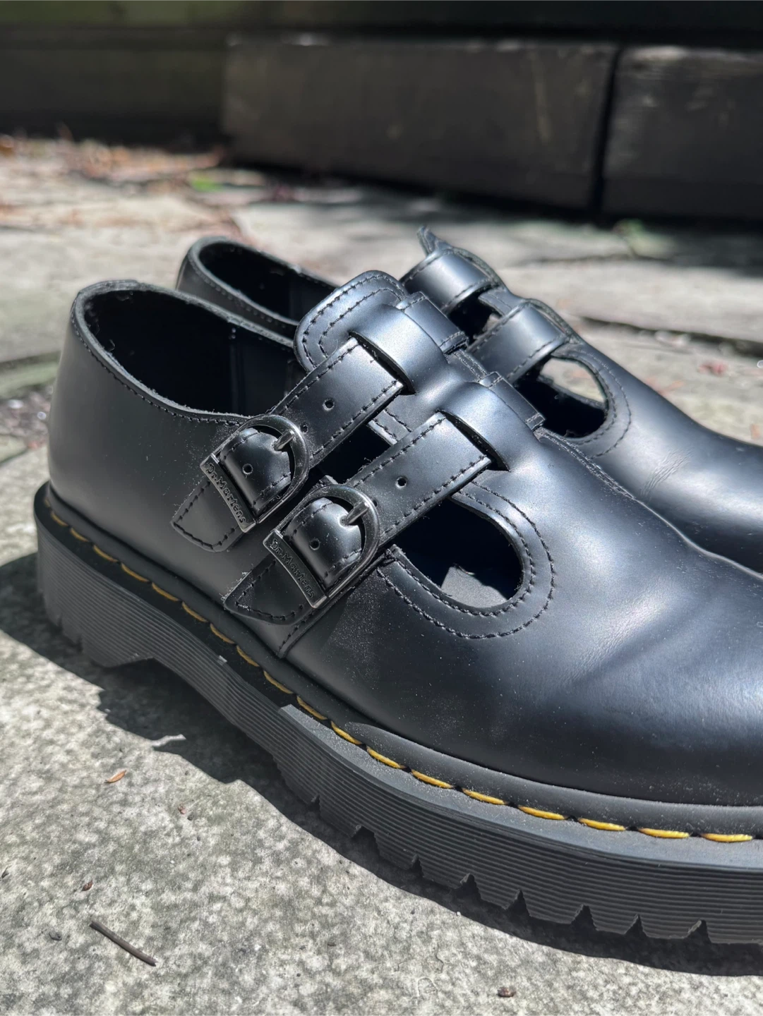 Dr. Martens 8065 BEX SMOOTH LEATHER PLATFORM MARY JANE SHOES 9