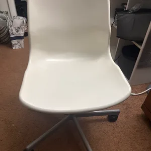 White Office Chair with Wheels