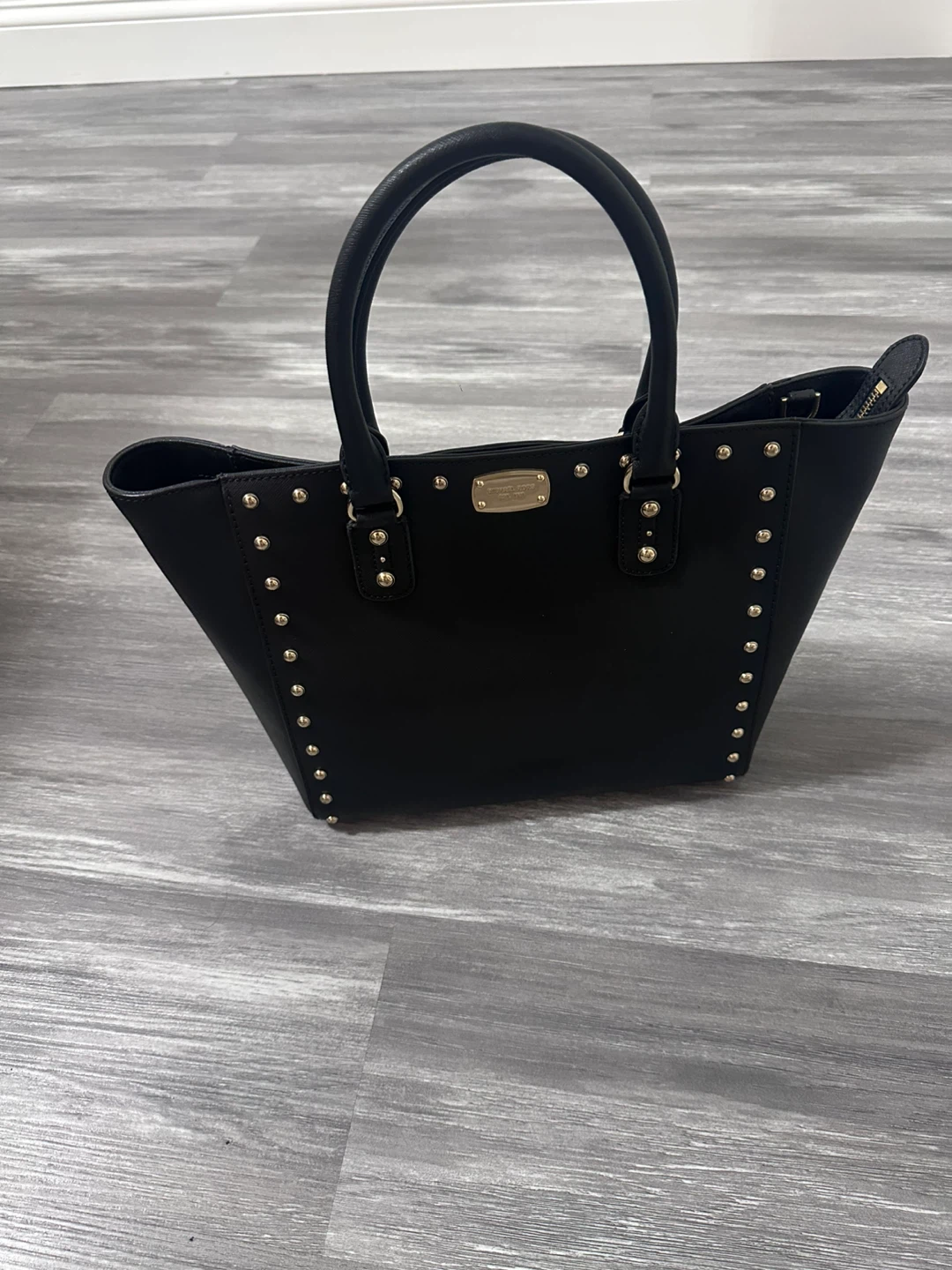 Michael Kors Black Studded Tote Bag