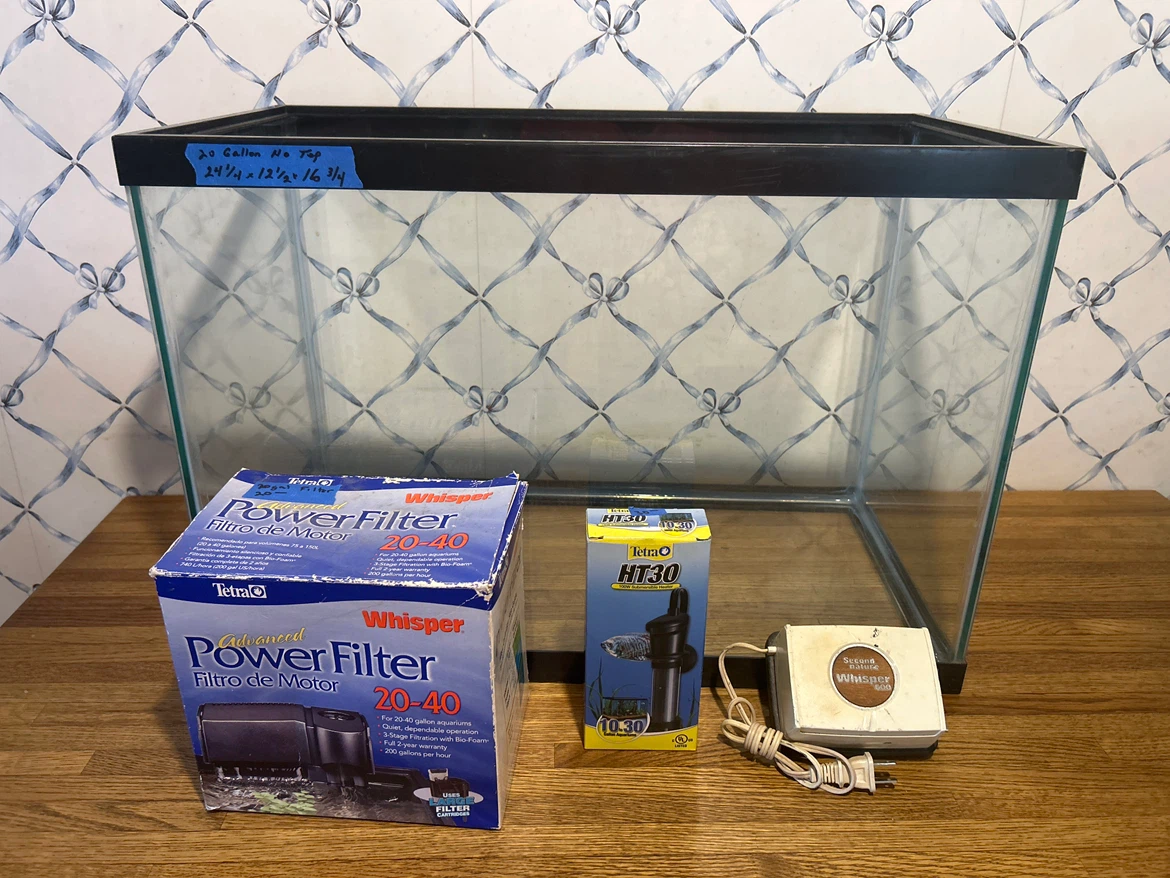 20 gallon tank with accessories.