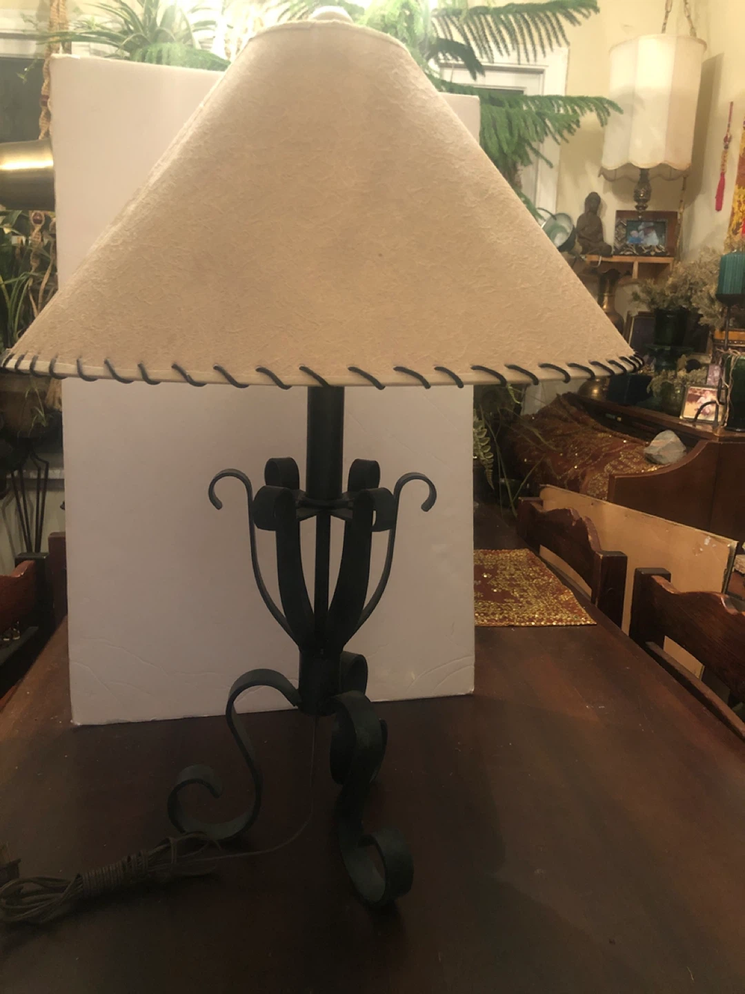 Vintage Green Lamp.