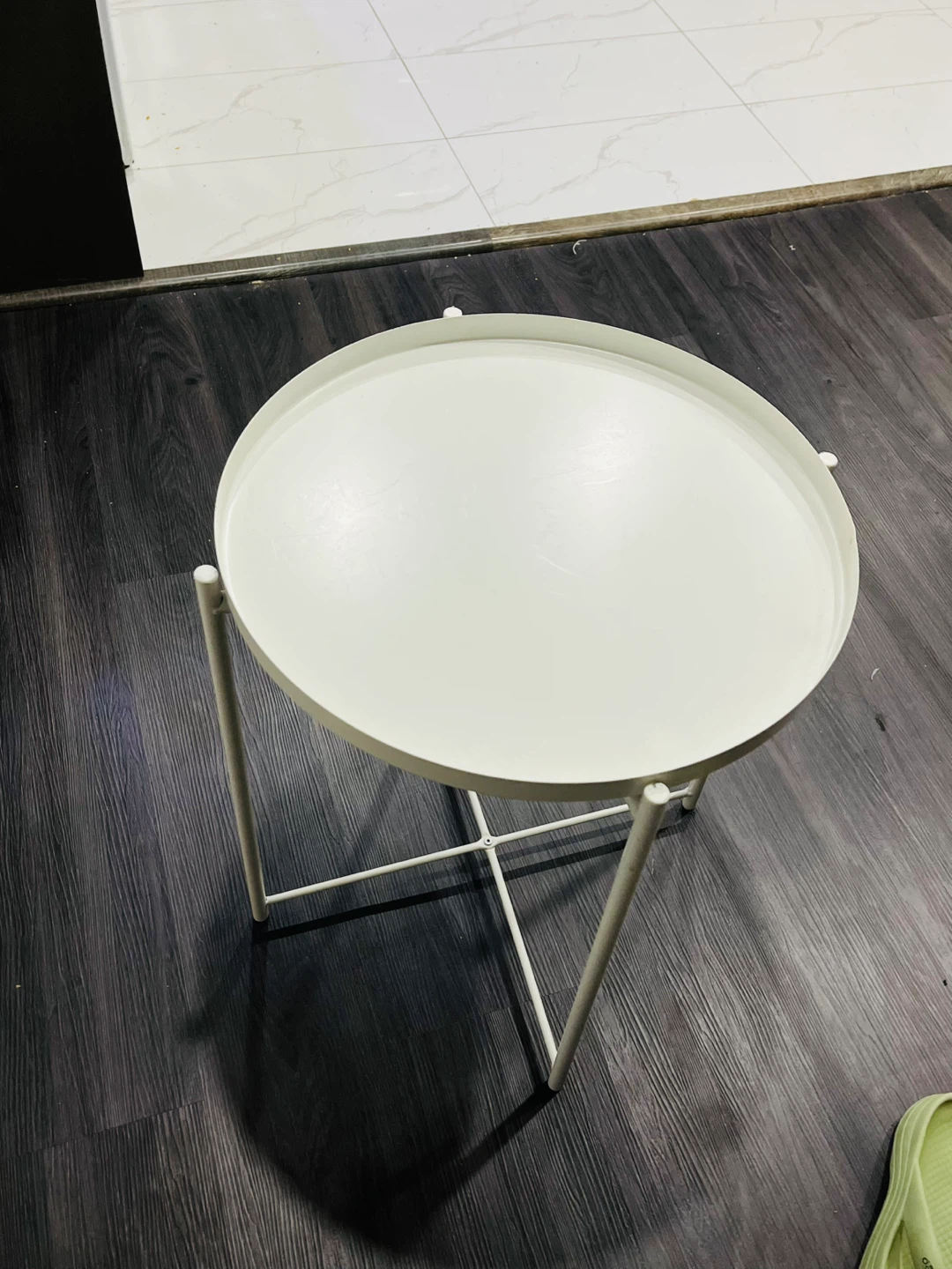 White Round Accent Table - photo 2