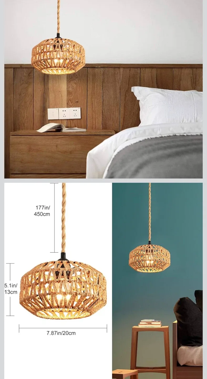 Woven Pendant Light 2 pack