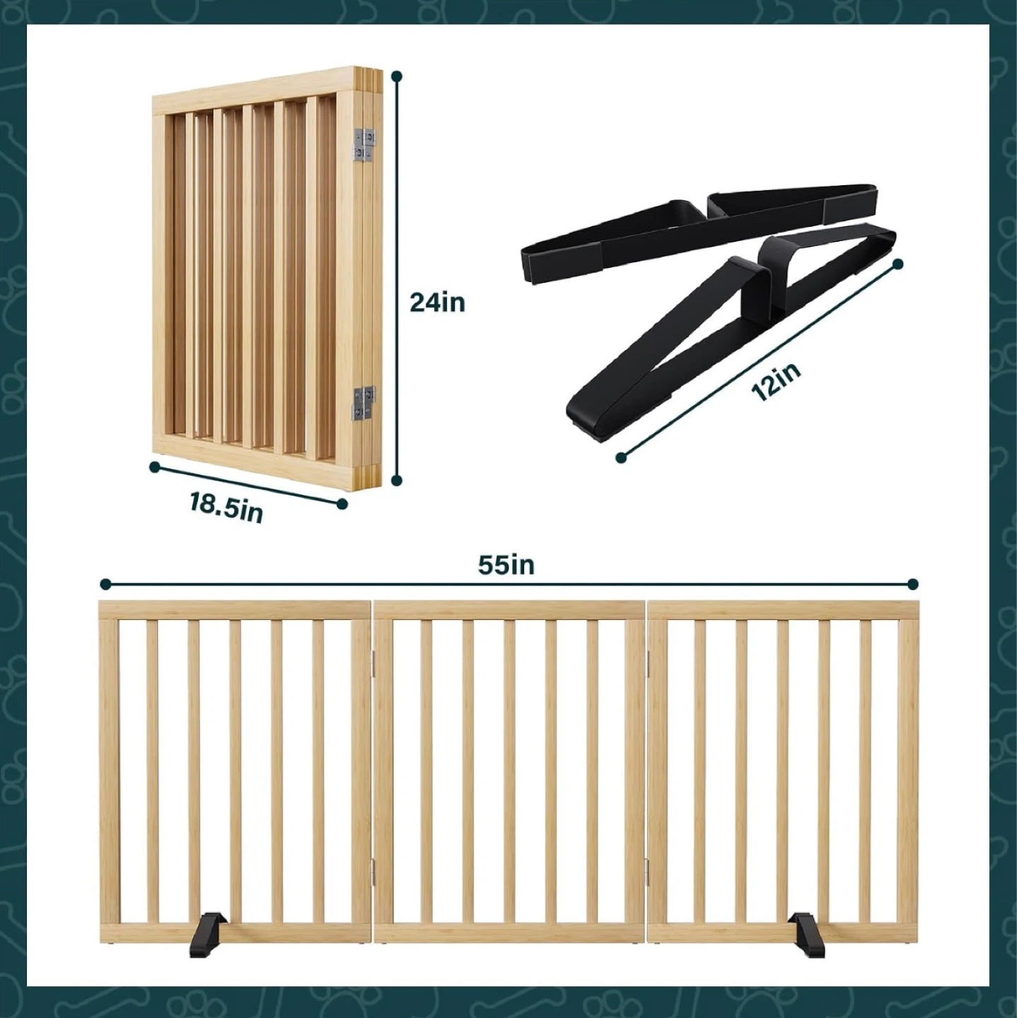 Semiocthome Indoor Wood Dog Gate - BNIB - photo 4