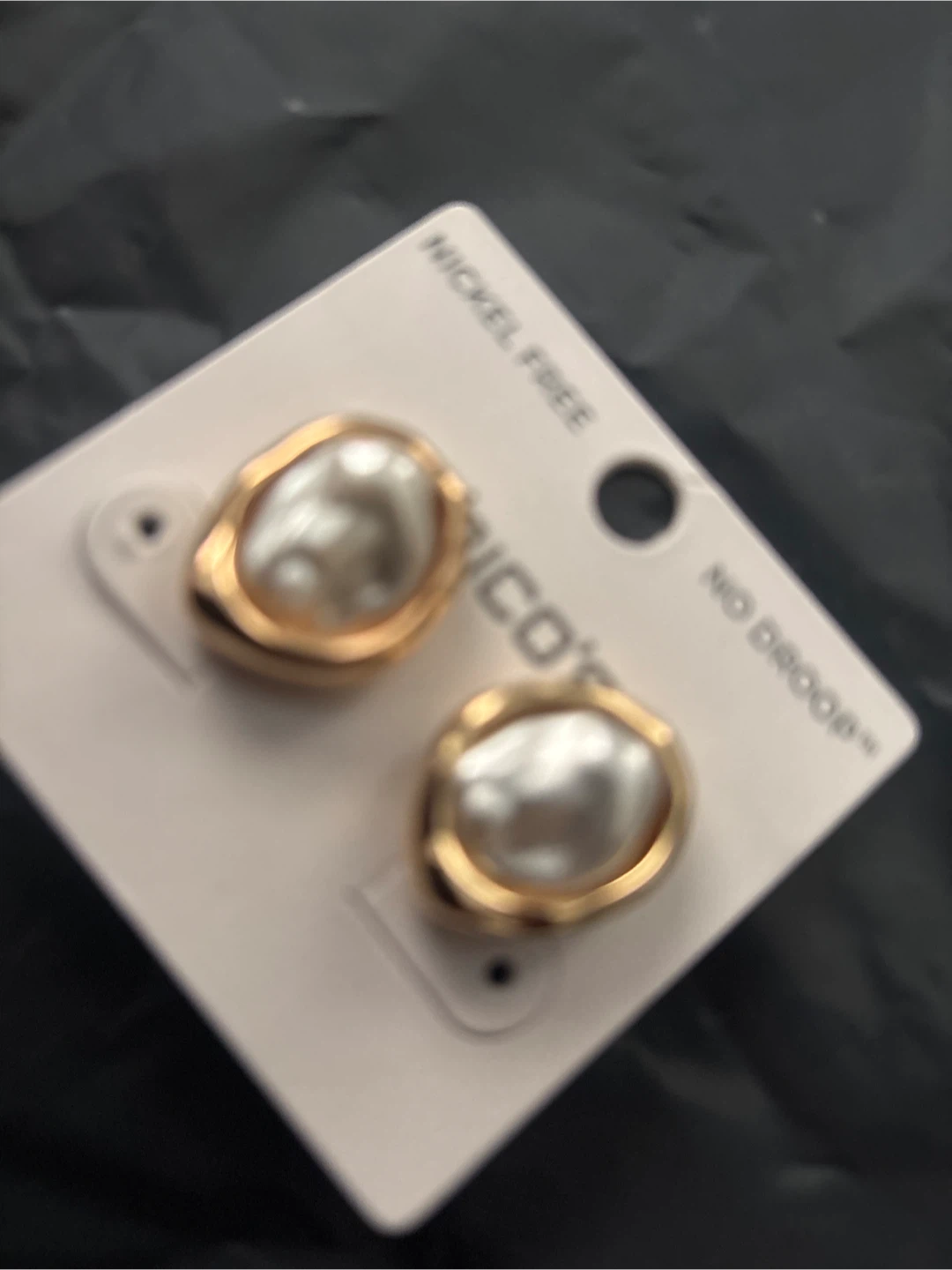 New Chico's Gold Tone & Pearl Drop Earrings - photo 4