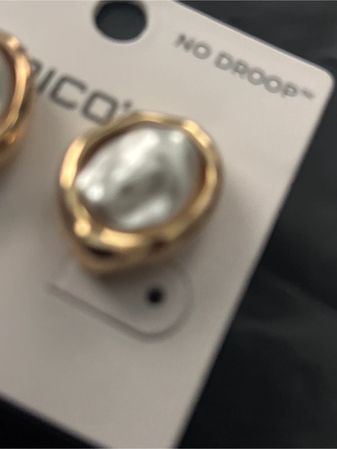 New Chico's Gold Tone & Pearl Drop Earrings - photo 5