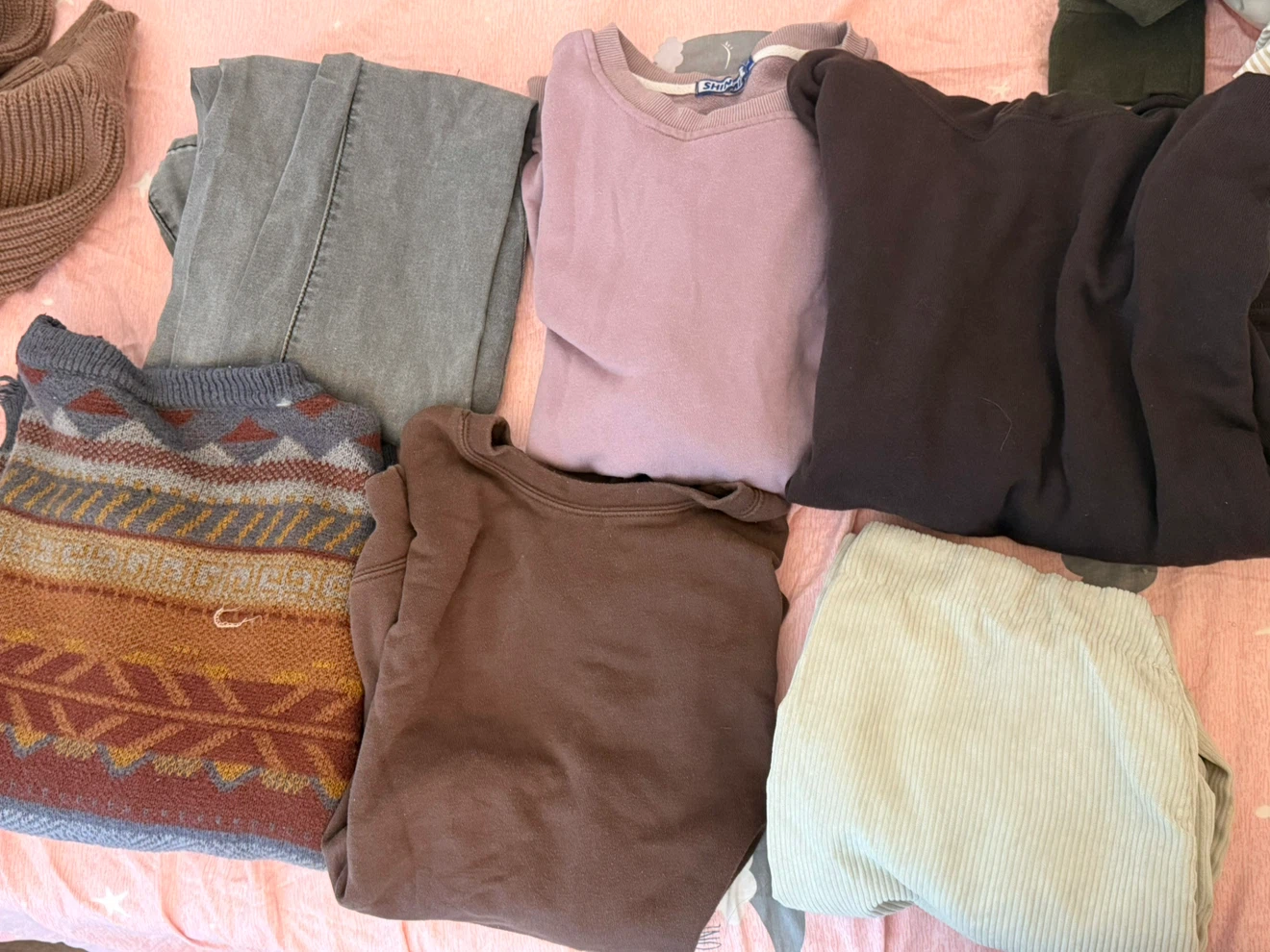 Assorted Sweaters and Pants