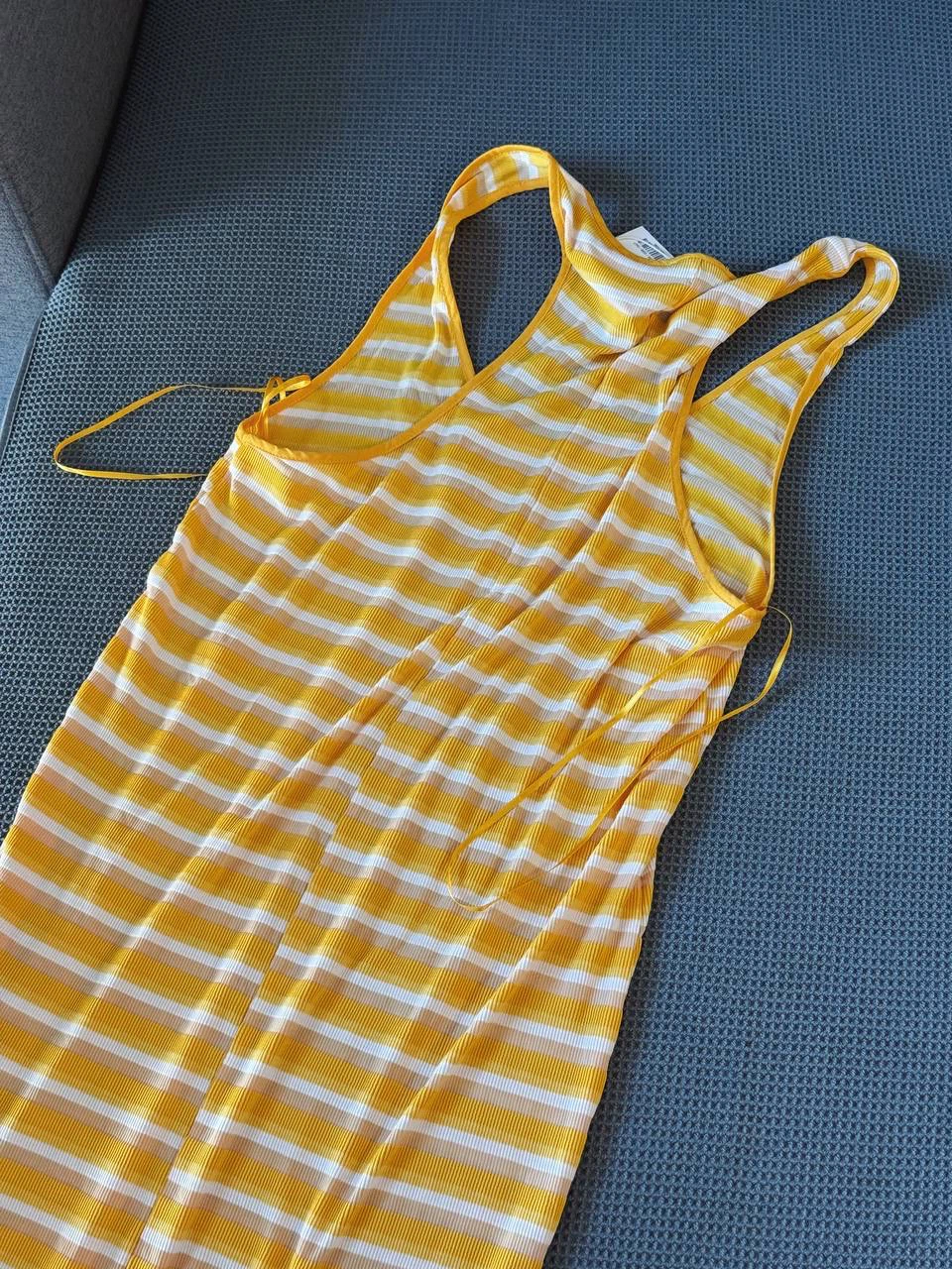 ZARA Yellow Striped Dress – Size M - photo 4