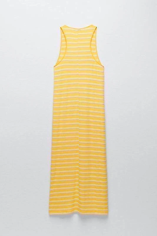 ZARA Yellow Striped Dress – Size M - photo 5