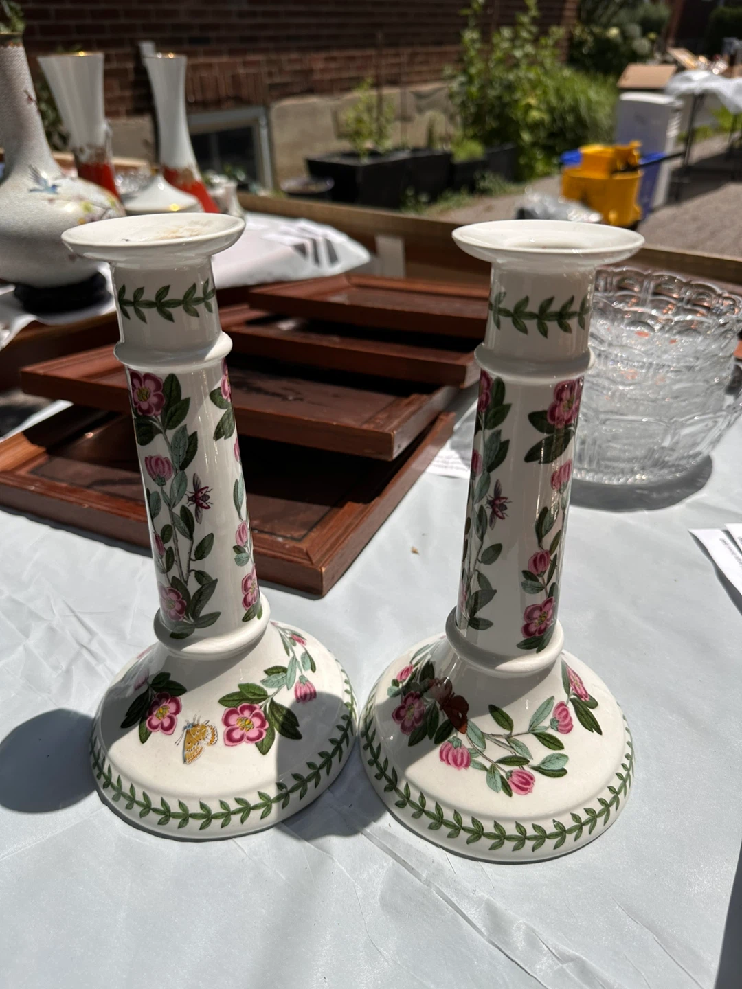Portmeirion Candle Holders Pair