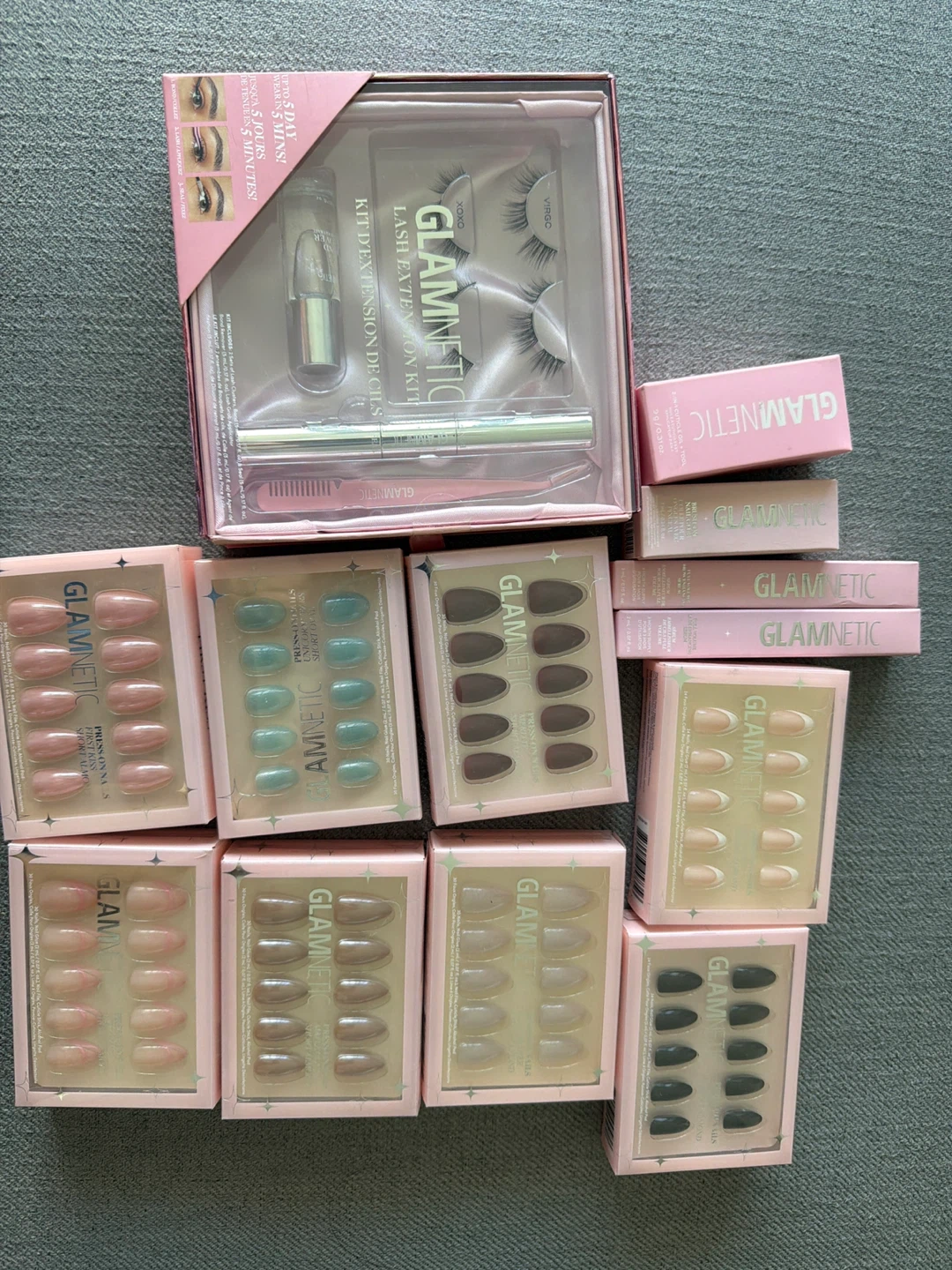 Glamnetic Lash Extension Kit & Press On Nails Bundle