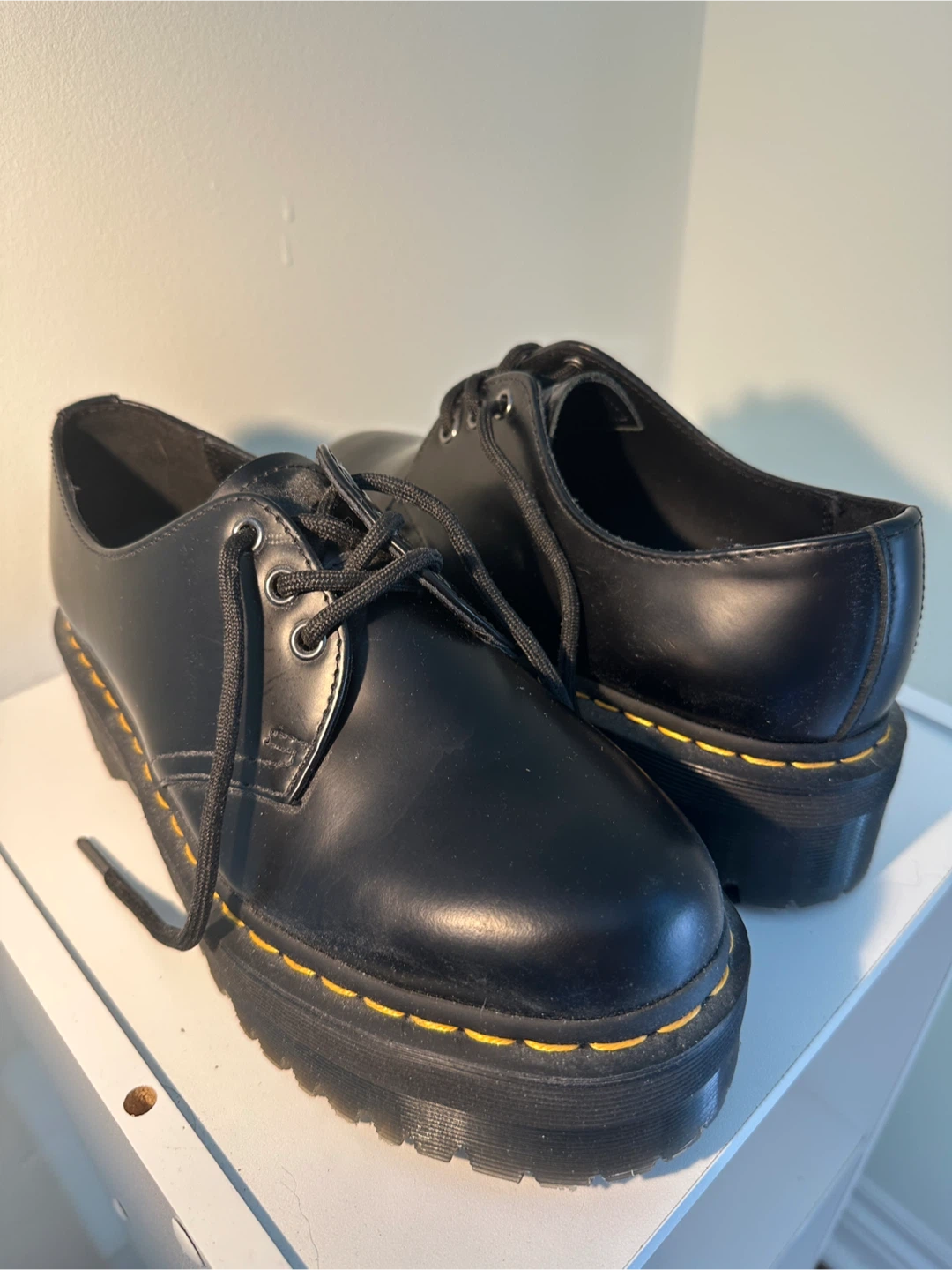 Dr. Martens Black 1461 Platform Shoes