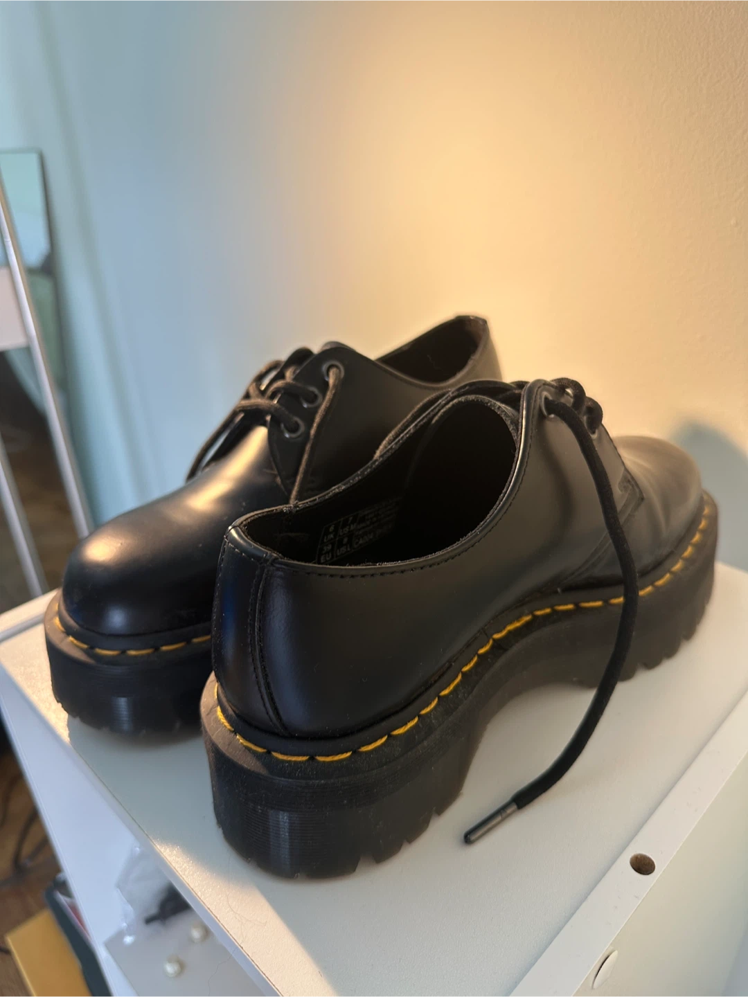 Dr. Martens Black 1461 Platform Shoes - photo 2