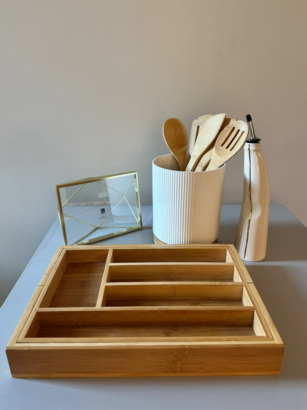 Bamboo Organizer, Kitchen Utensils, Oil Dispenser & More - photo 2