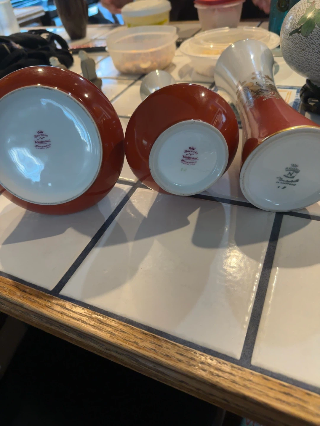 Bavaria Waldershof Handarbeit Vase Set - photo 2