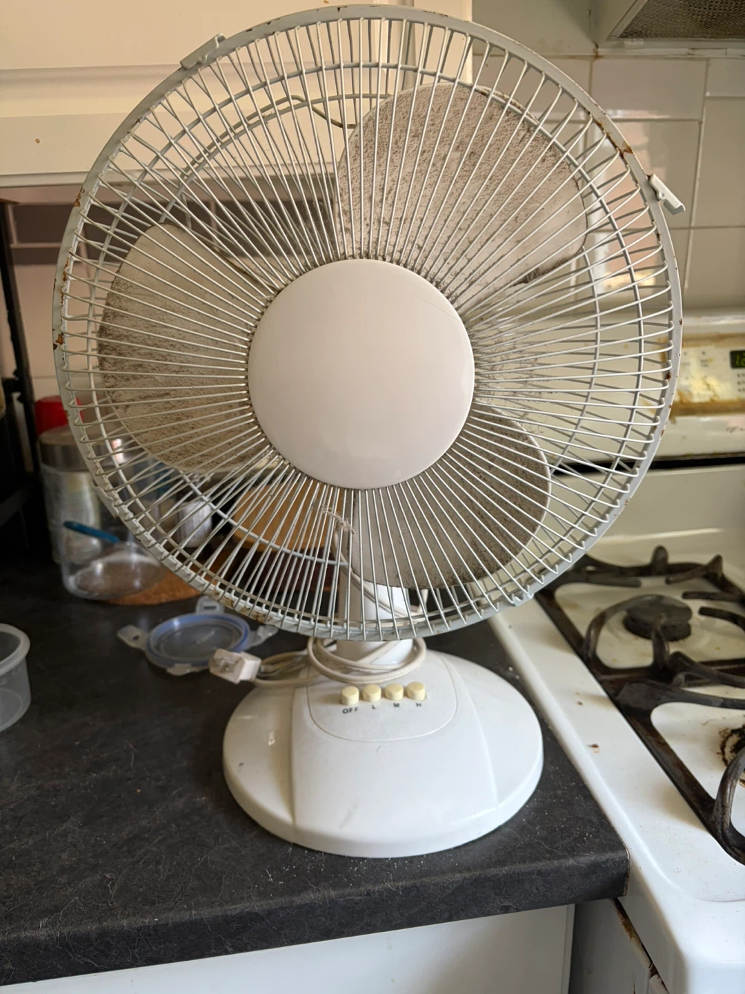 White Desk Fan