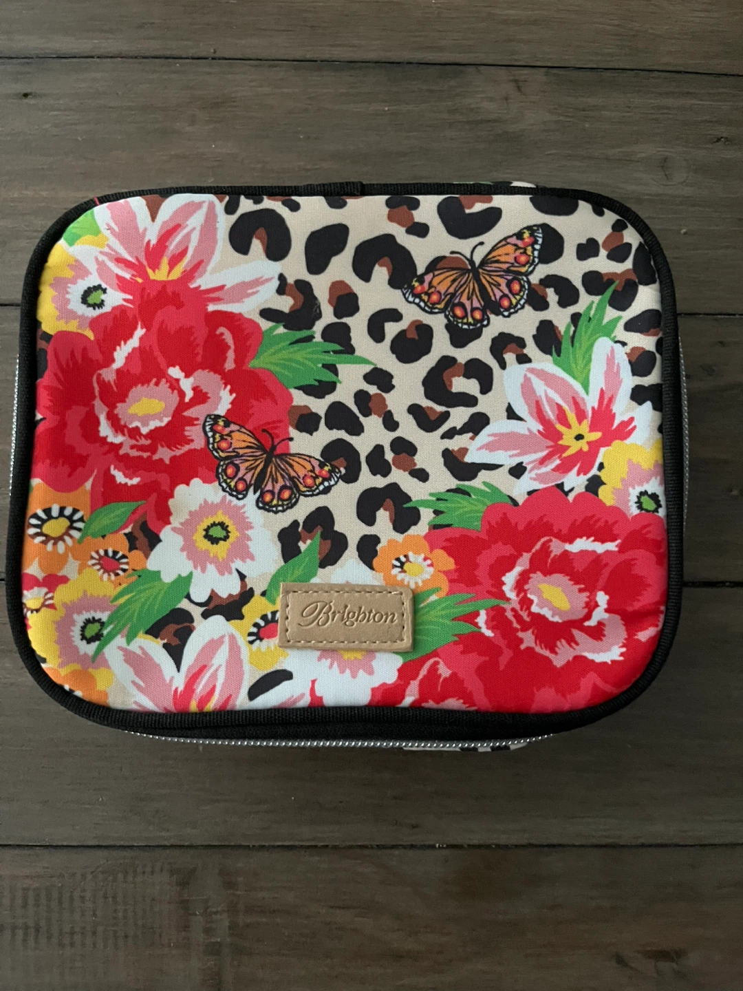 Brighton Floral & Leopard Print Jewelry Organizer Case