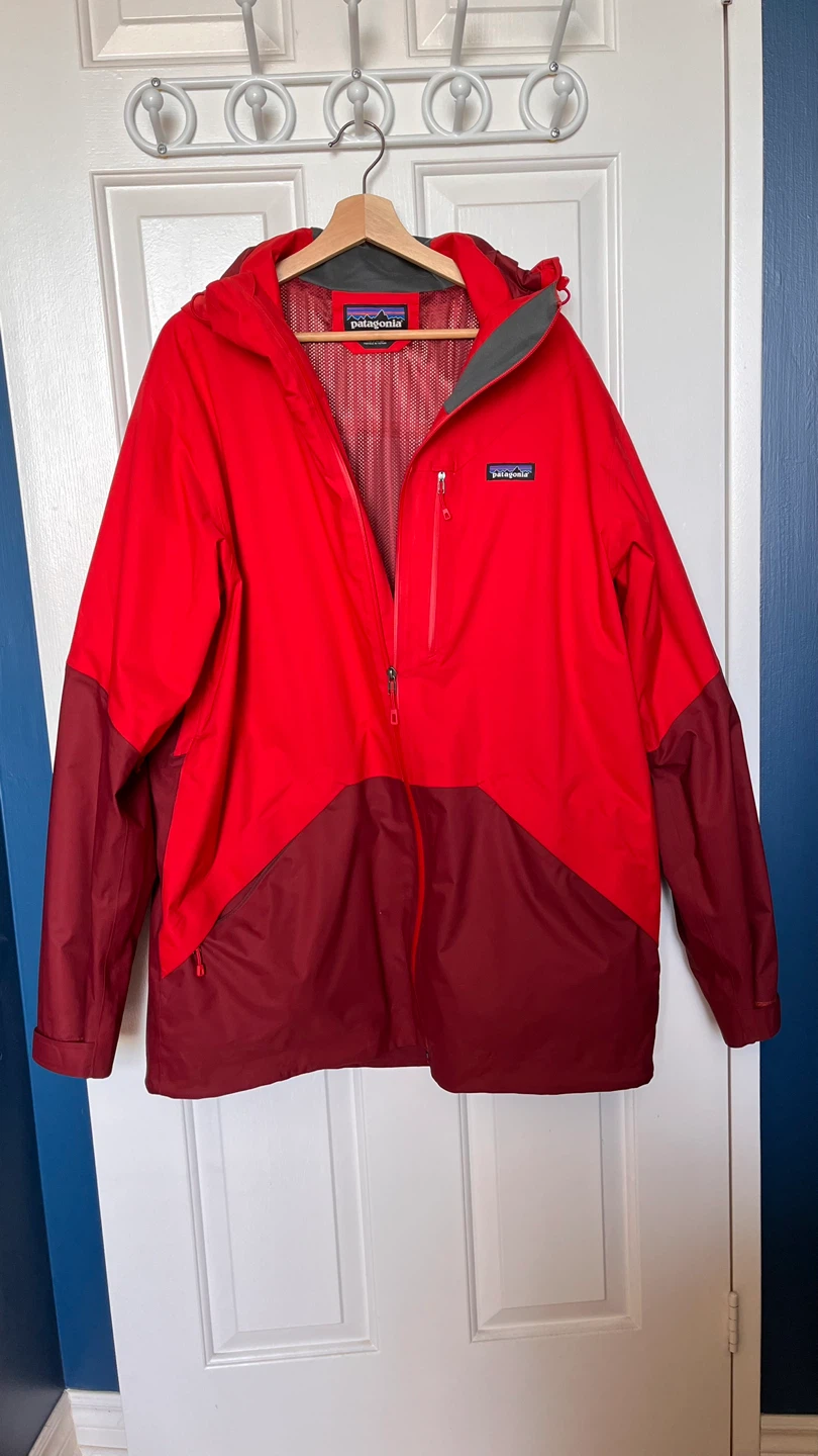 Patagonia Red and Maroon Hooded Jacket