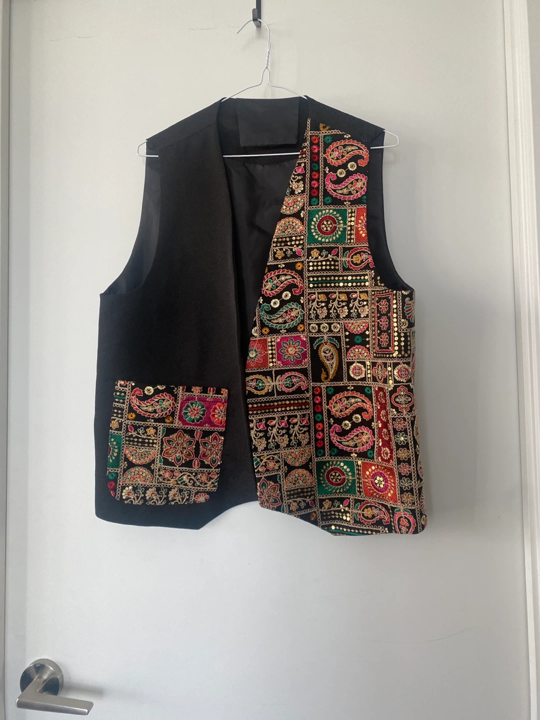 Embellished Black Vest