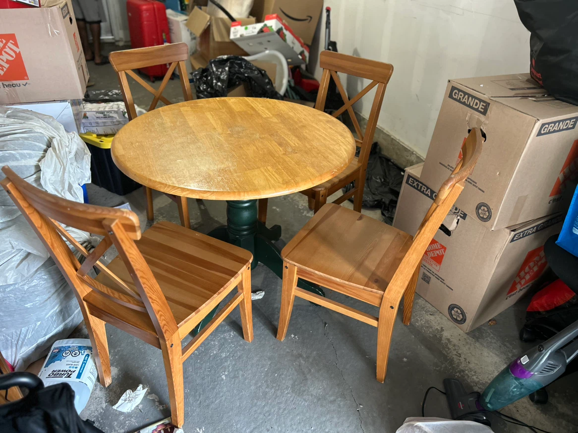 Wooden Dining Table with 4 Chairs - photo 2