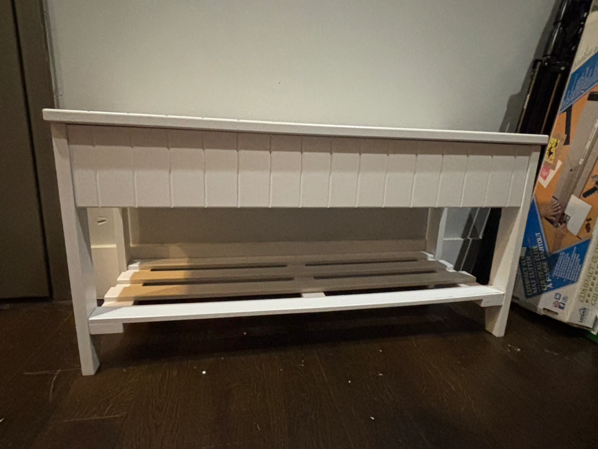 White Storage Bench with Lift-Top - photo 3