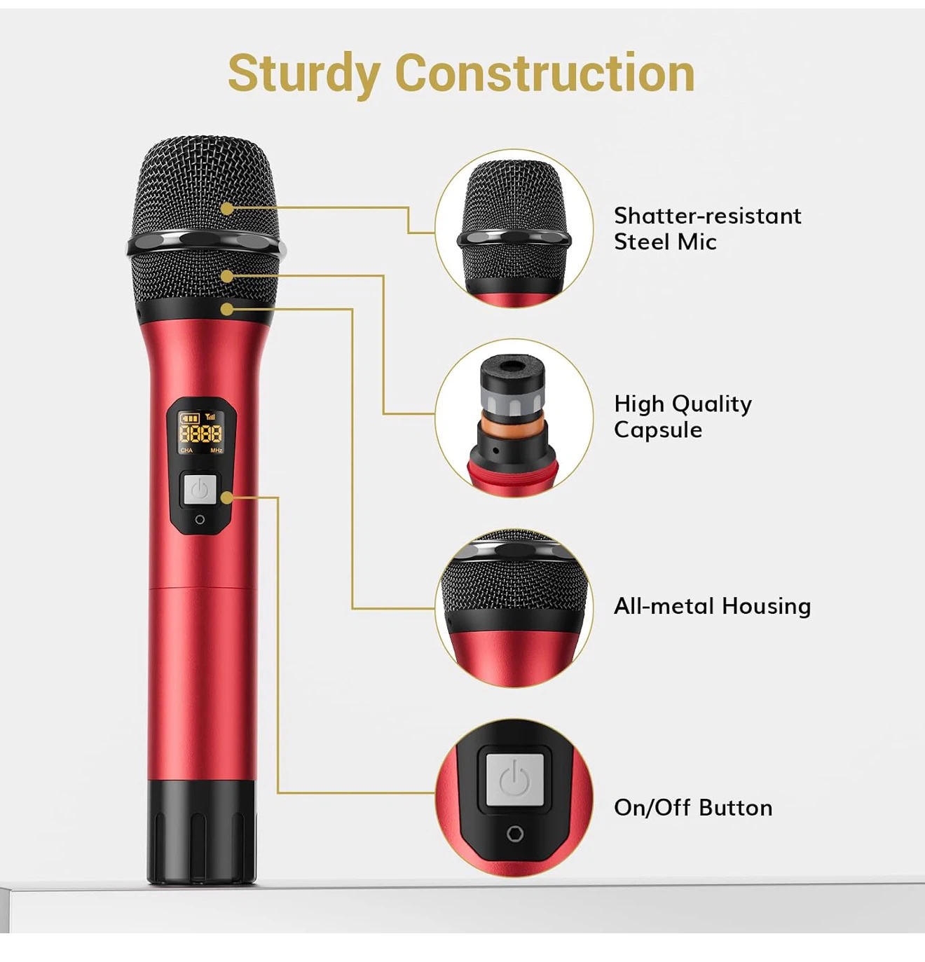 TONOR TW820 Wireless Microphone System MS2 - photo 4