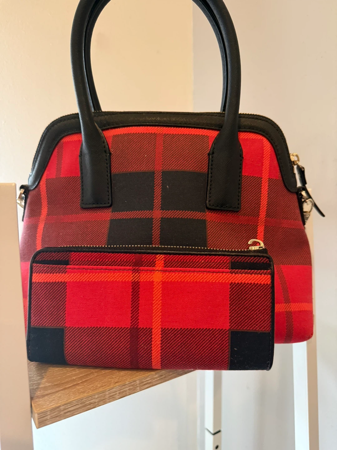 Kate Spade Plaid Dome Satchel & Wallet Set - photo 2