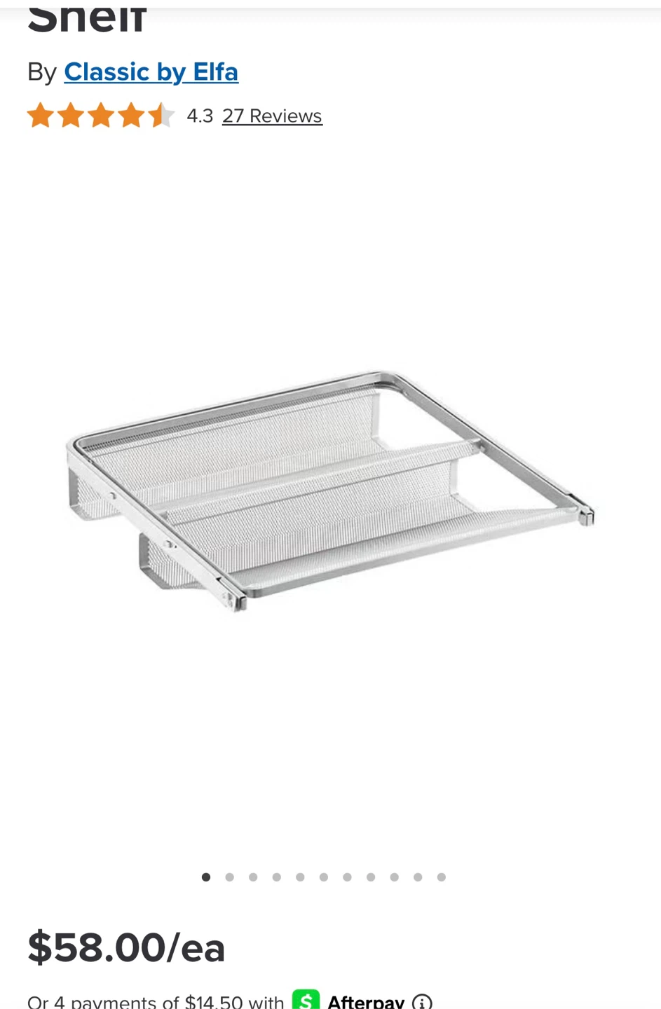Elfa Platinum Mesh Drawer & Shoe Components - photo 2