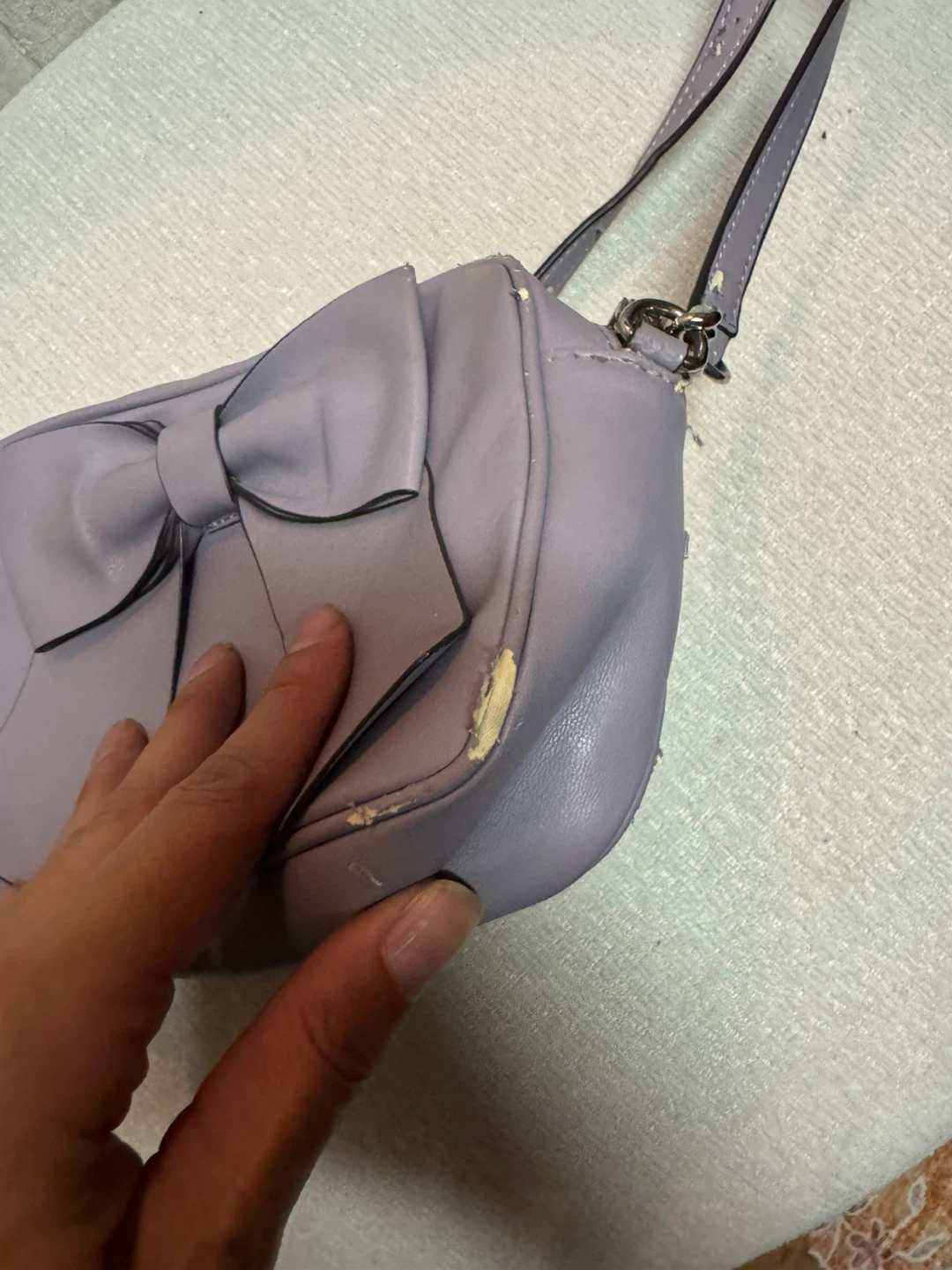 Karl Lagerfeld Paris Lavender Bow Crossbody Bag - photo 4