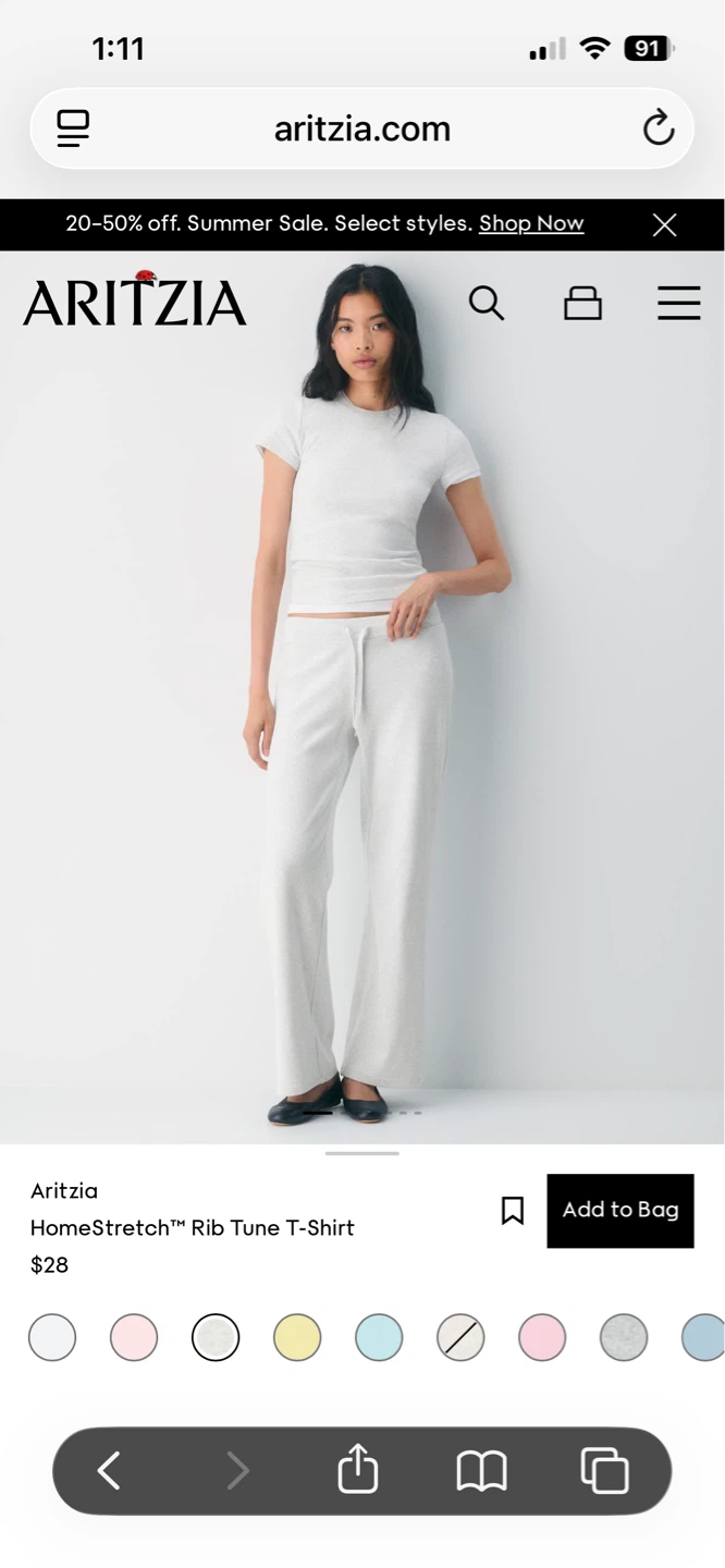 Aritzia HomeStretch T-Shirt - Small - photo 3