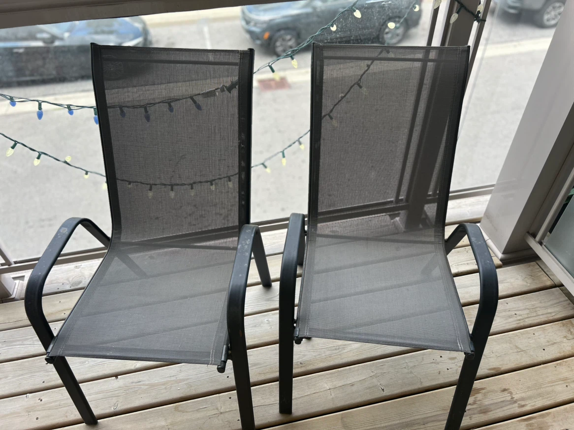 Pair of Grey Patio Chairs