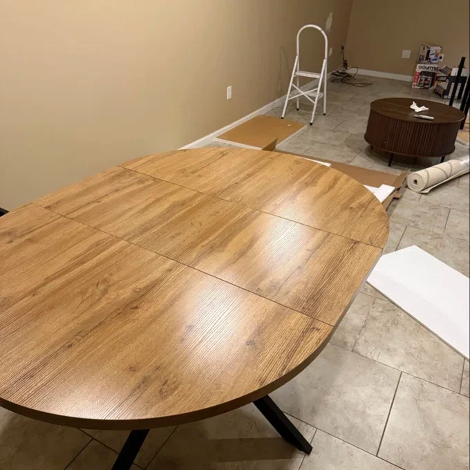 🔥Extendable Round Dining Table 43"-59" for 4–6 people. - photo 2