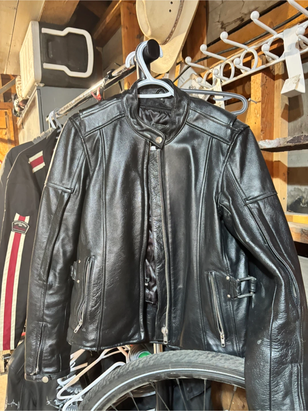 Ladies motorcycle chaps and jacket